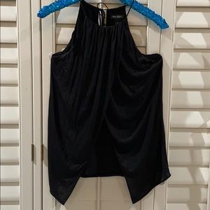 WHBM Black cross drapy tank XS